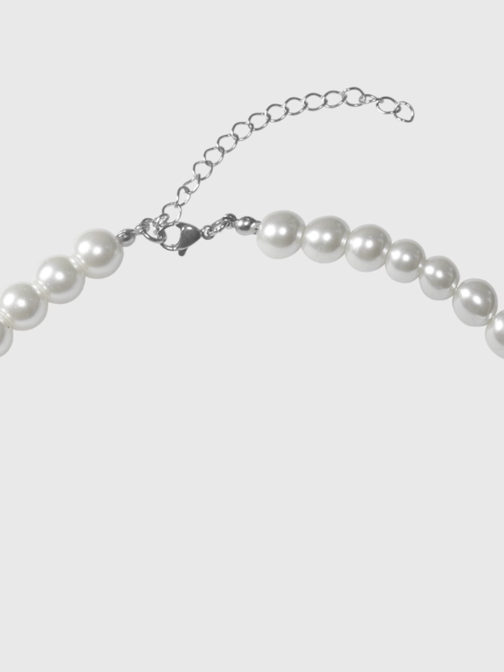 AWE Pearl Rhinestone Chain Necklace
