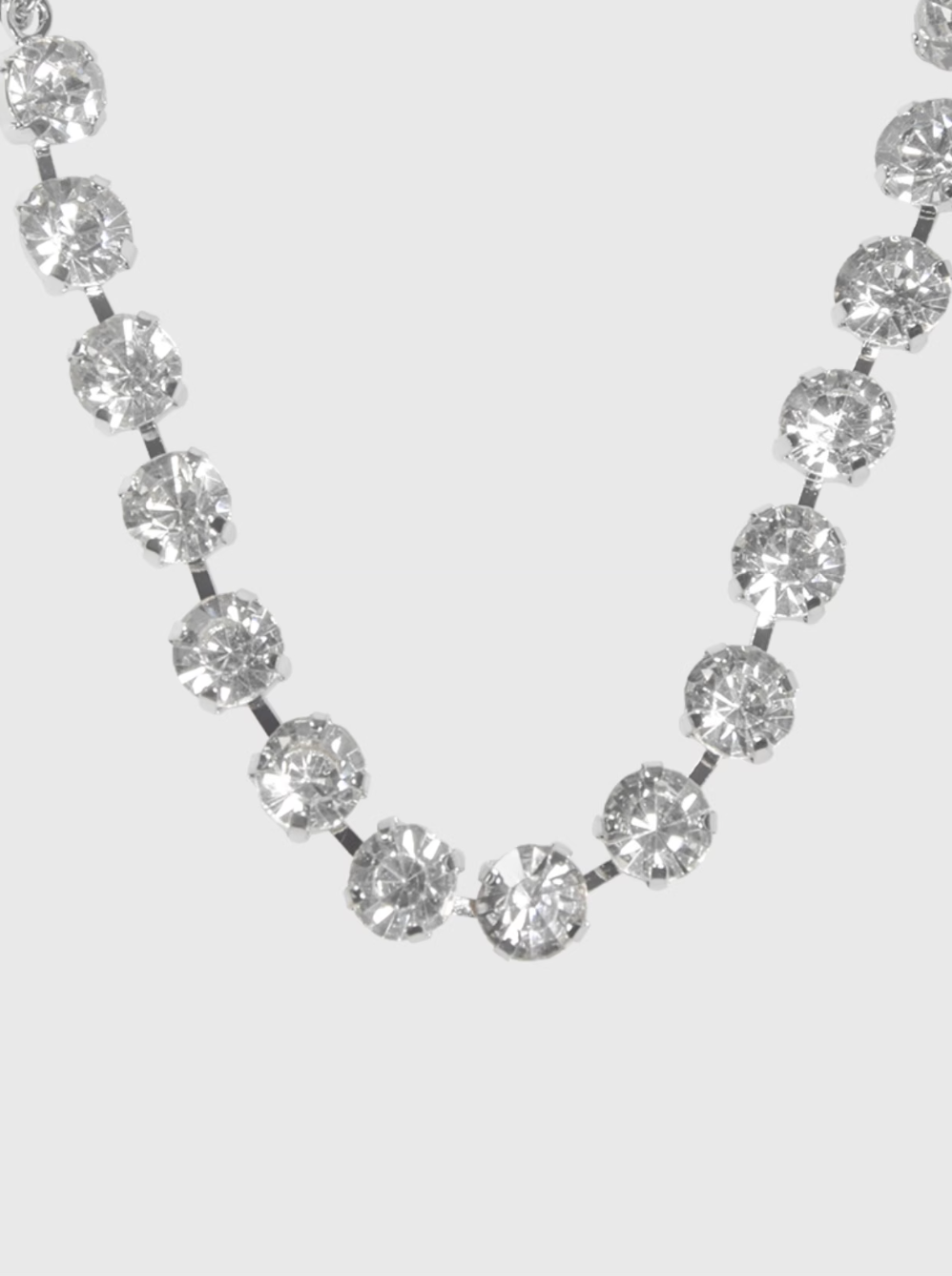 AWE Pearl Rhinestone Chain Necklace