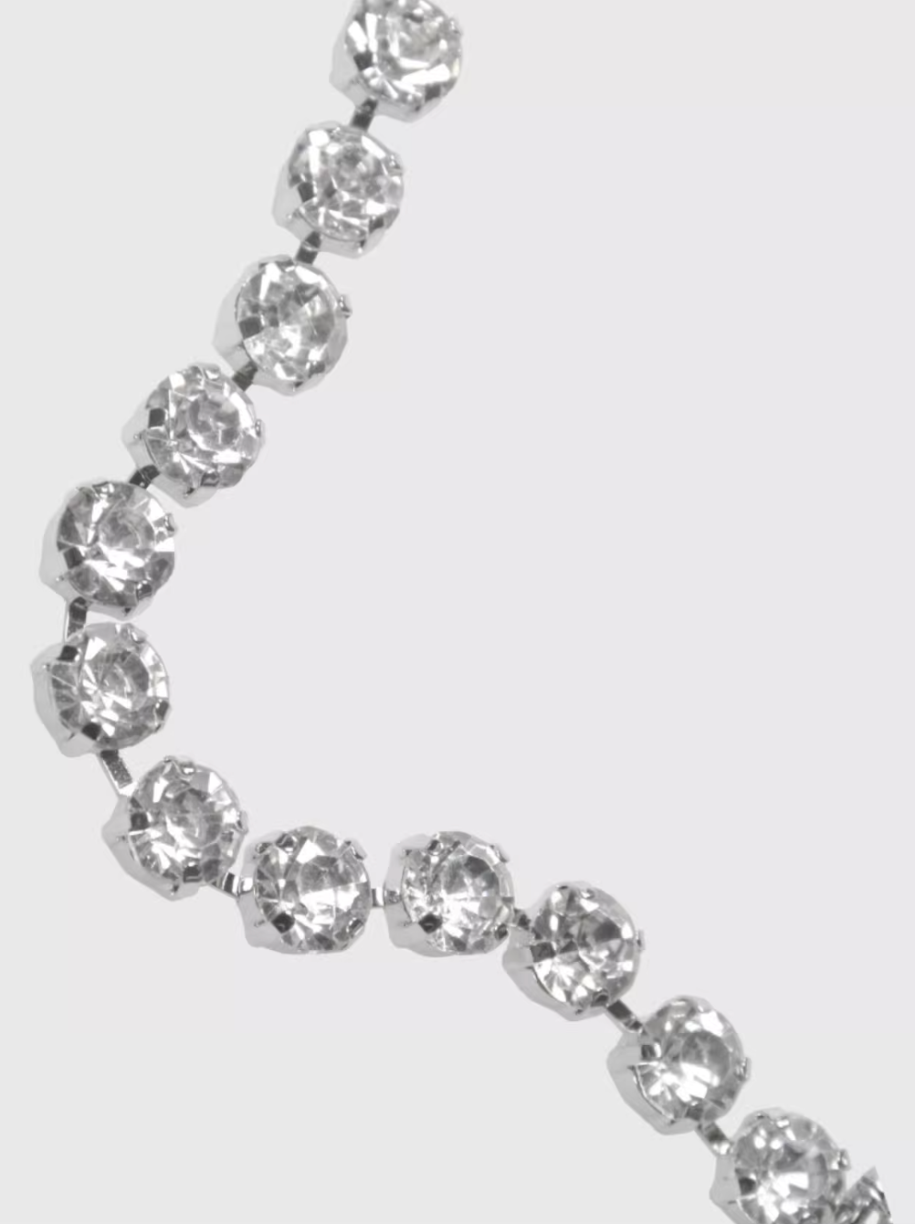 AWE Pearl Rhinestone Chain Necklace