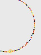 AWE Colorful Bead Smiley Flower Necklace