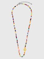 AWE Colorful Bead Smiley Flower Necklace