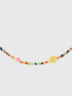 AWE Colorful Bead Smiley Flower Necklace