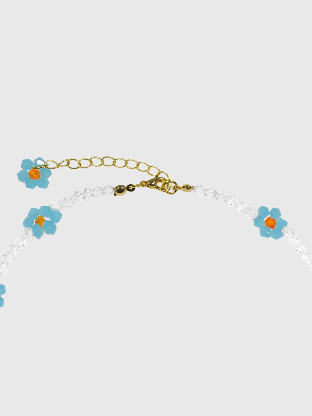 AWE Crystal Beaded Flower Necklace