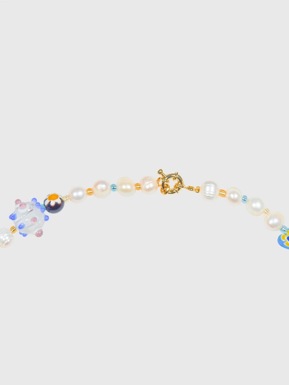 AWE Colorful Love Heart Beaded Pearl Necklace