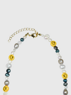 AWE Smiley Face Beaded Pearl Necklace