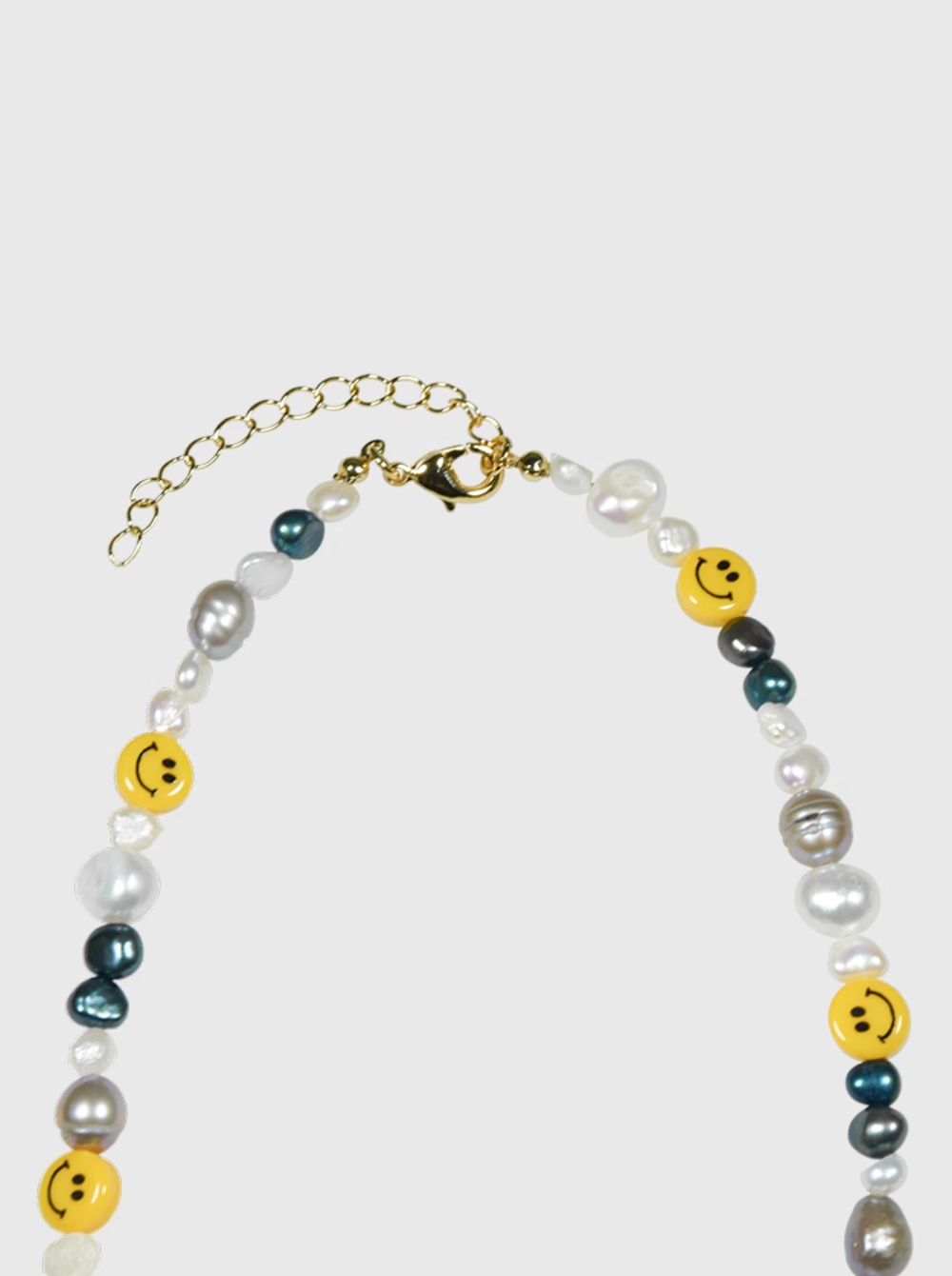 AWE Smiley Face Beaded Pearl Necklace