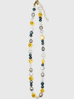 AWE Smiley Face Beaded Pearl Necklace