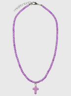 AWE Stone Beads Cross Necklace