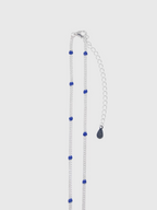 AWE Blue Bean Silver Chain Necklace