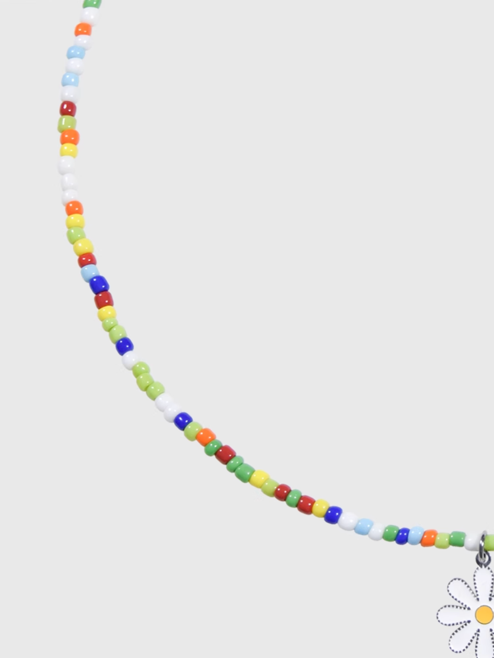 AWE Colorful Beaded Daisy Necklace