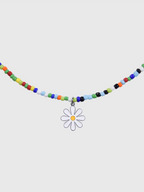AWE Colorful Beaded Daisy Necklace