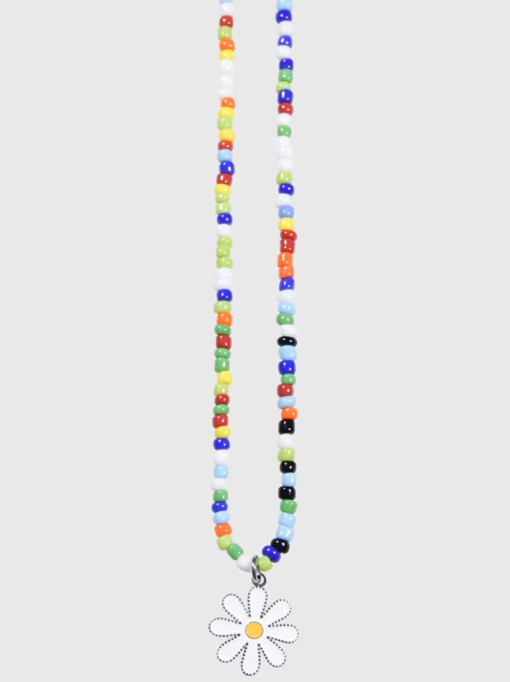 AWE Colorful Beaded Daisy Necklace