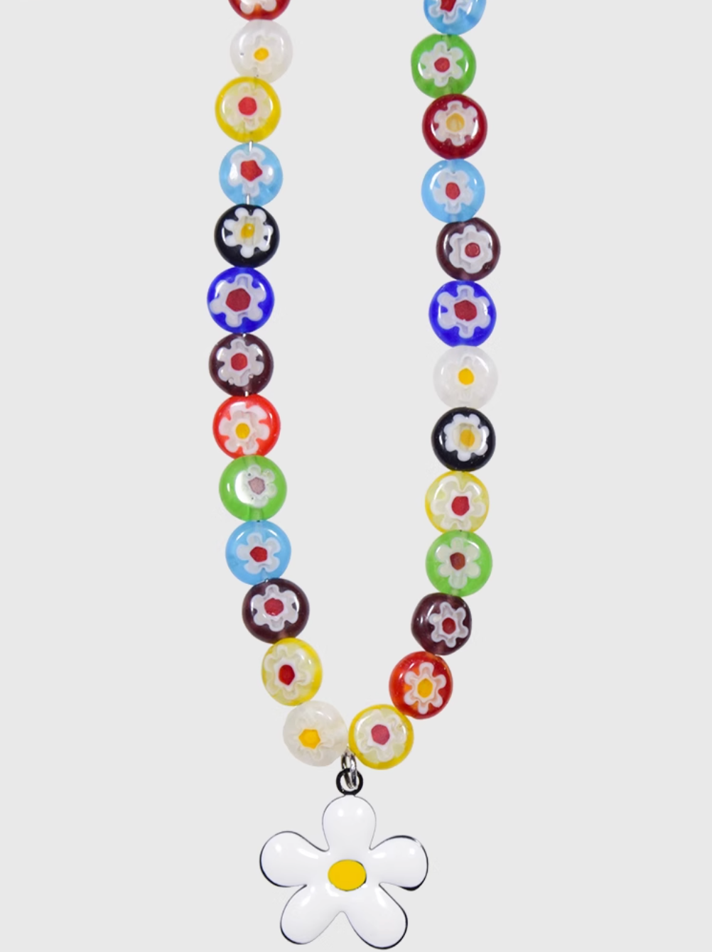 AWE Sunflower Daisy Large Beaded Necklace