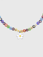 AWE Sunflower Daisy Large Beaded Necklace