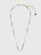 AWE Crystal Beaded Pearl Daisy Necklace