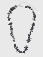 AWE Black Crushed Stone Pearl Beaded Necklace