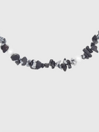 AWE Black Crushed Stone Pearl Beaded Necklace