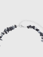 AWE Black Crushed Stone Pearl Beaded Necklace