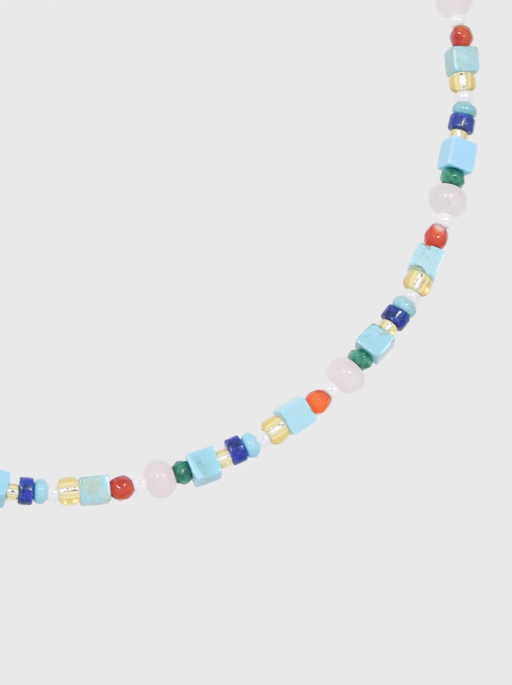 AWE Blue Waves Turquoise Beaded Necklace