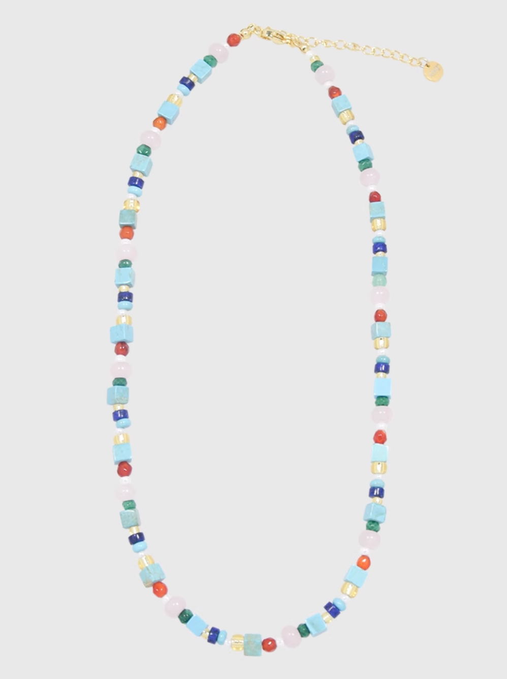 AWE Blue Waves Turquoise Beaded Necklace