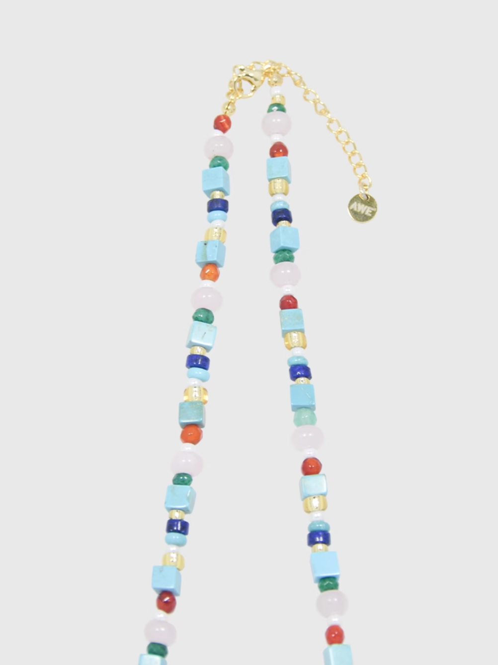 AWE Blue Waves Turquoise Beaded Necklace