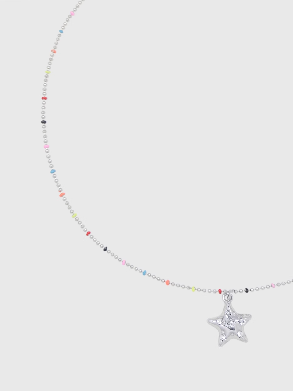 AWE Stars Charm Rainbow Beans Chain Necklace