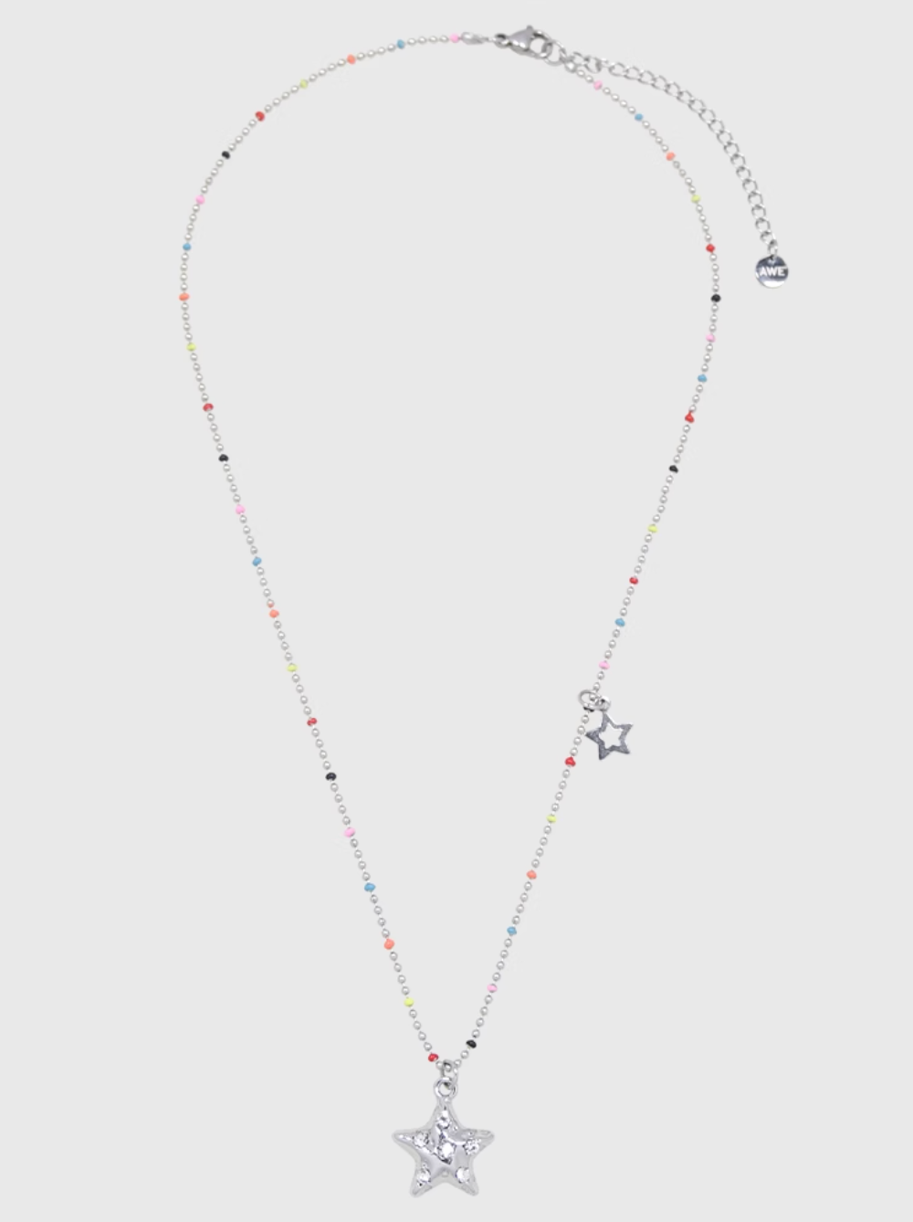 AWE Stars Charm Rainbow Beans Chain Necklace
