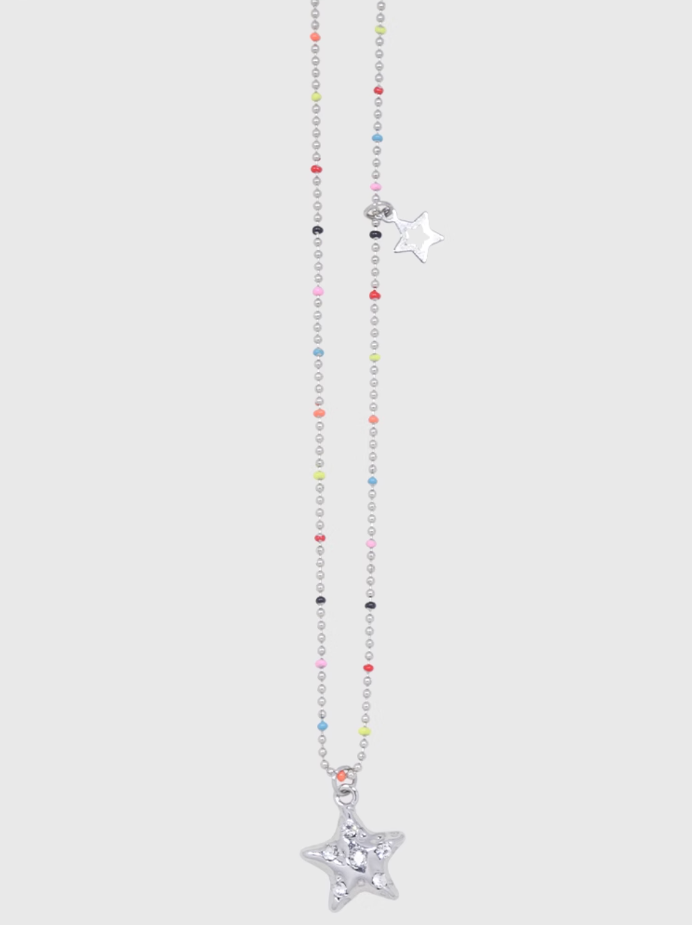 AWE Stars Charm Rainbow Beans Chain Necklace