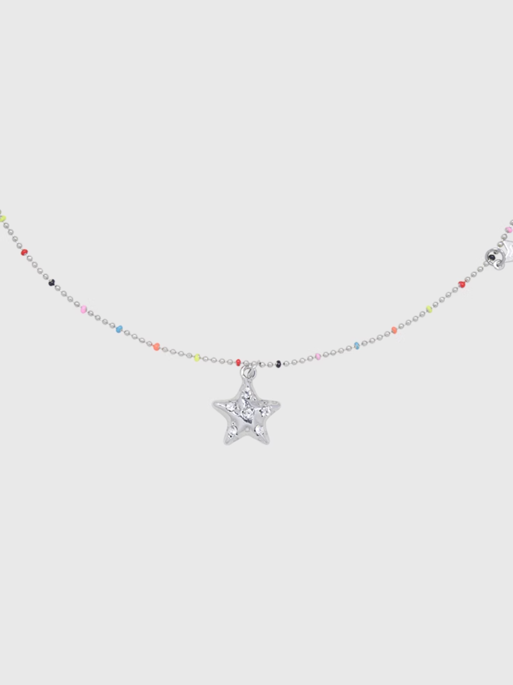 AWE Stars Charm Rainbow Beans Chain Necklace