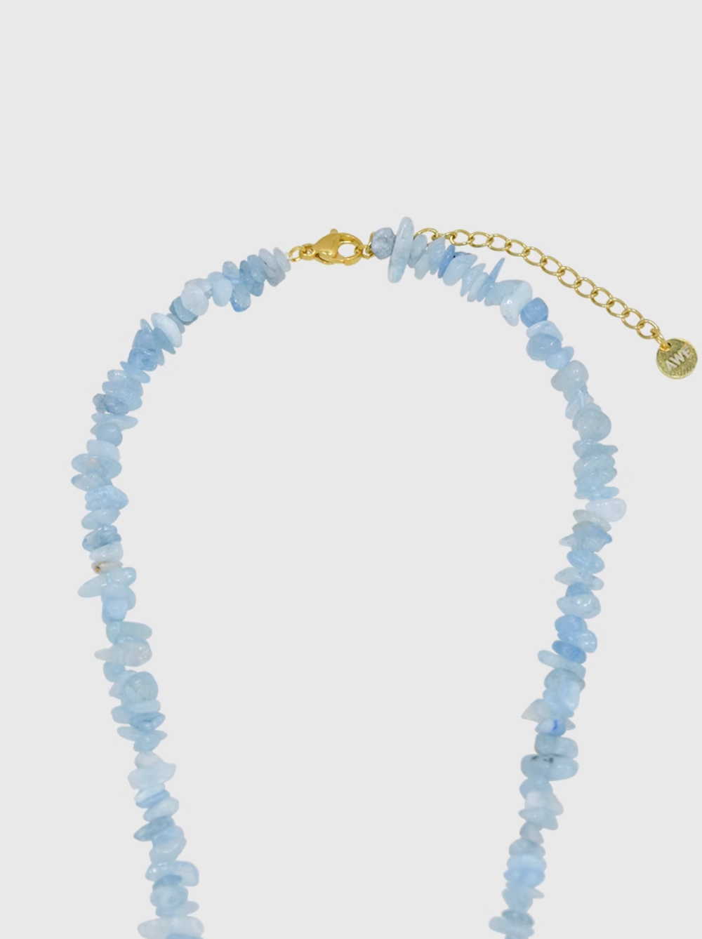 AWE Aquamarine Crushed Stone Pearl Necklace