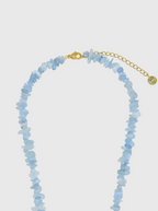 AWE Aquamarine Crushed Stone Pearl Necklace