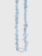AWE Aquamarine Crushed Stone Pearl Necklace