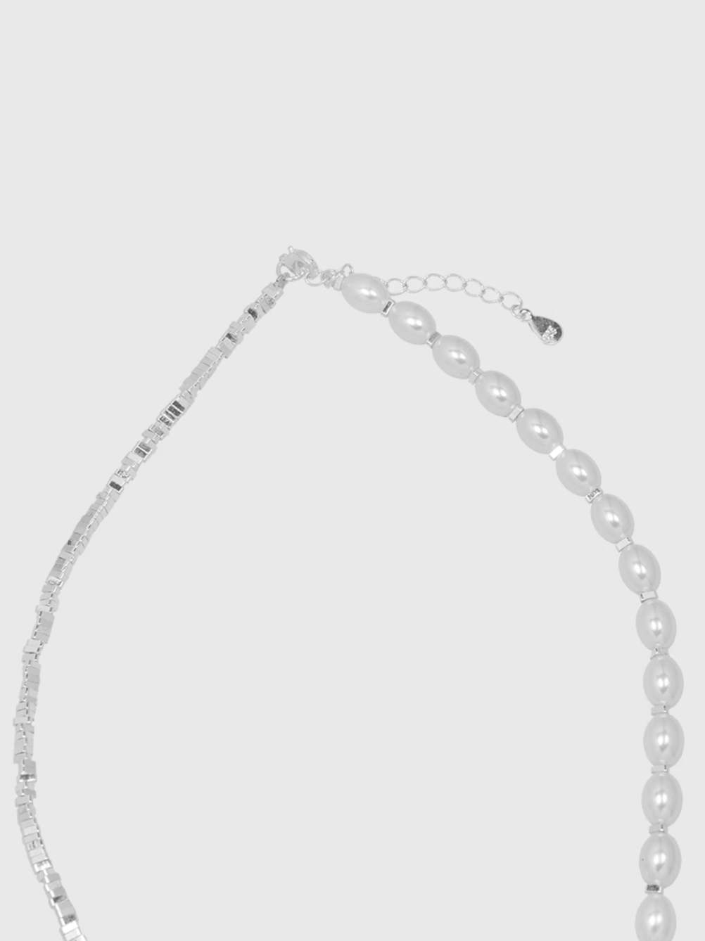 AWE Silver Pearl Balloon Dog Charm Necklace