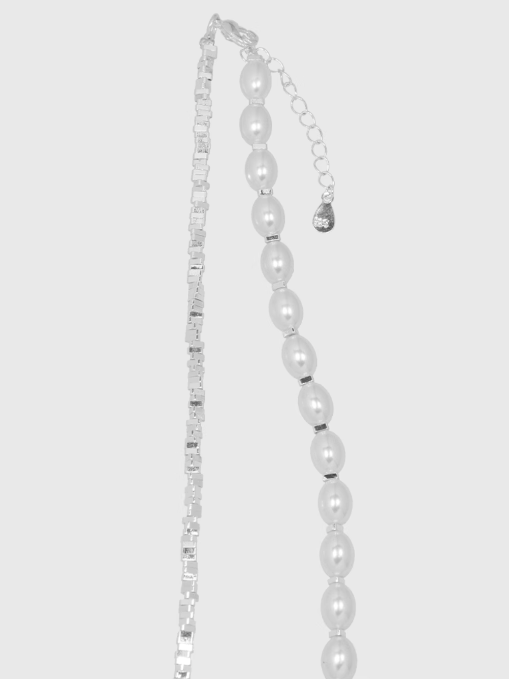 AWE Silver Pearl Balloon Dog Charm Necklace