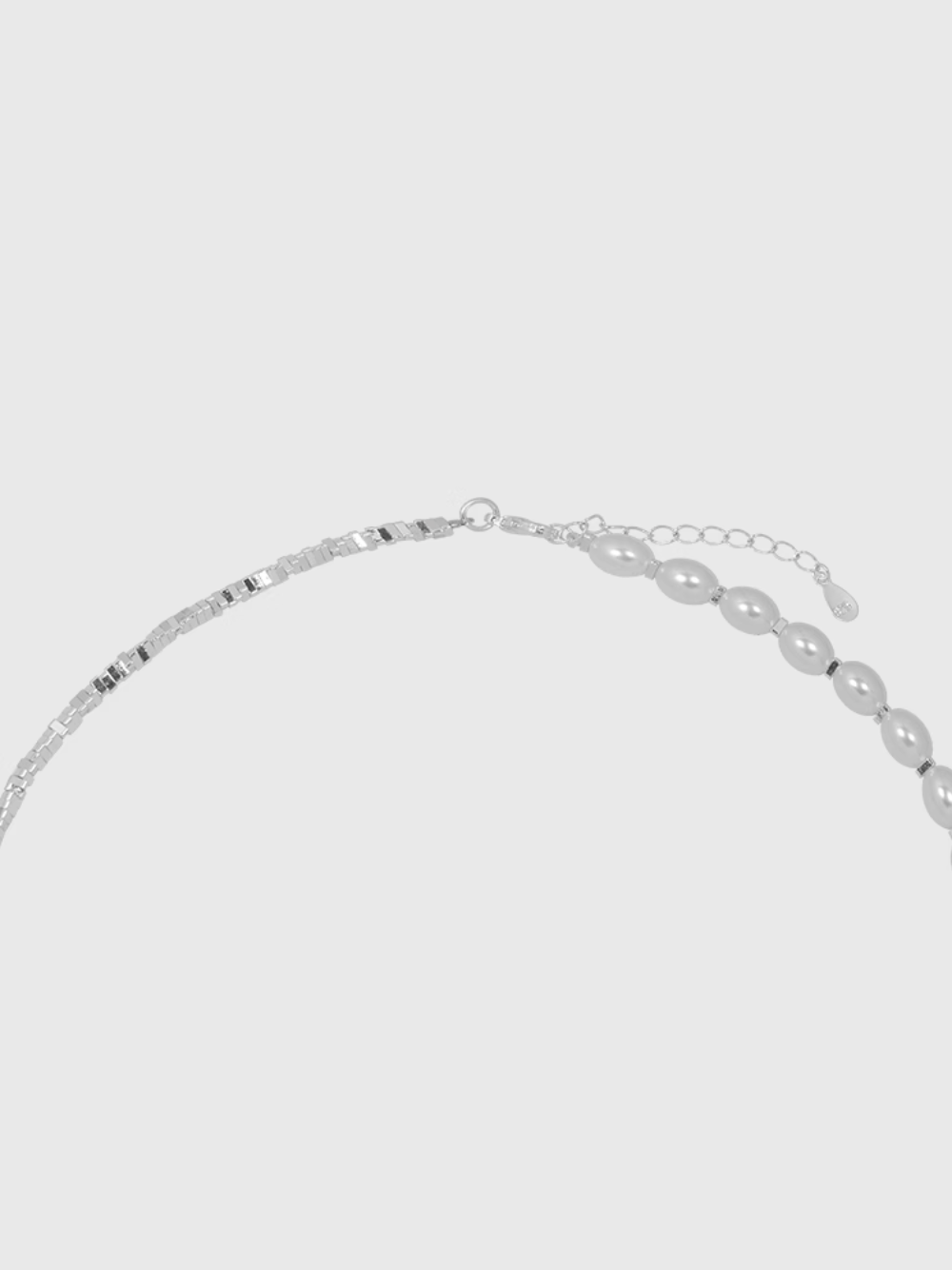 AWE Silver Pearl Balloon Dog Charm Necklace