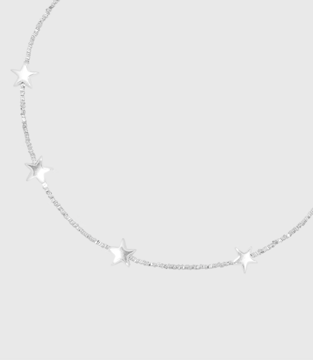 AWE Silver Star Chain Necklace