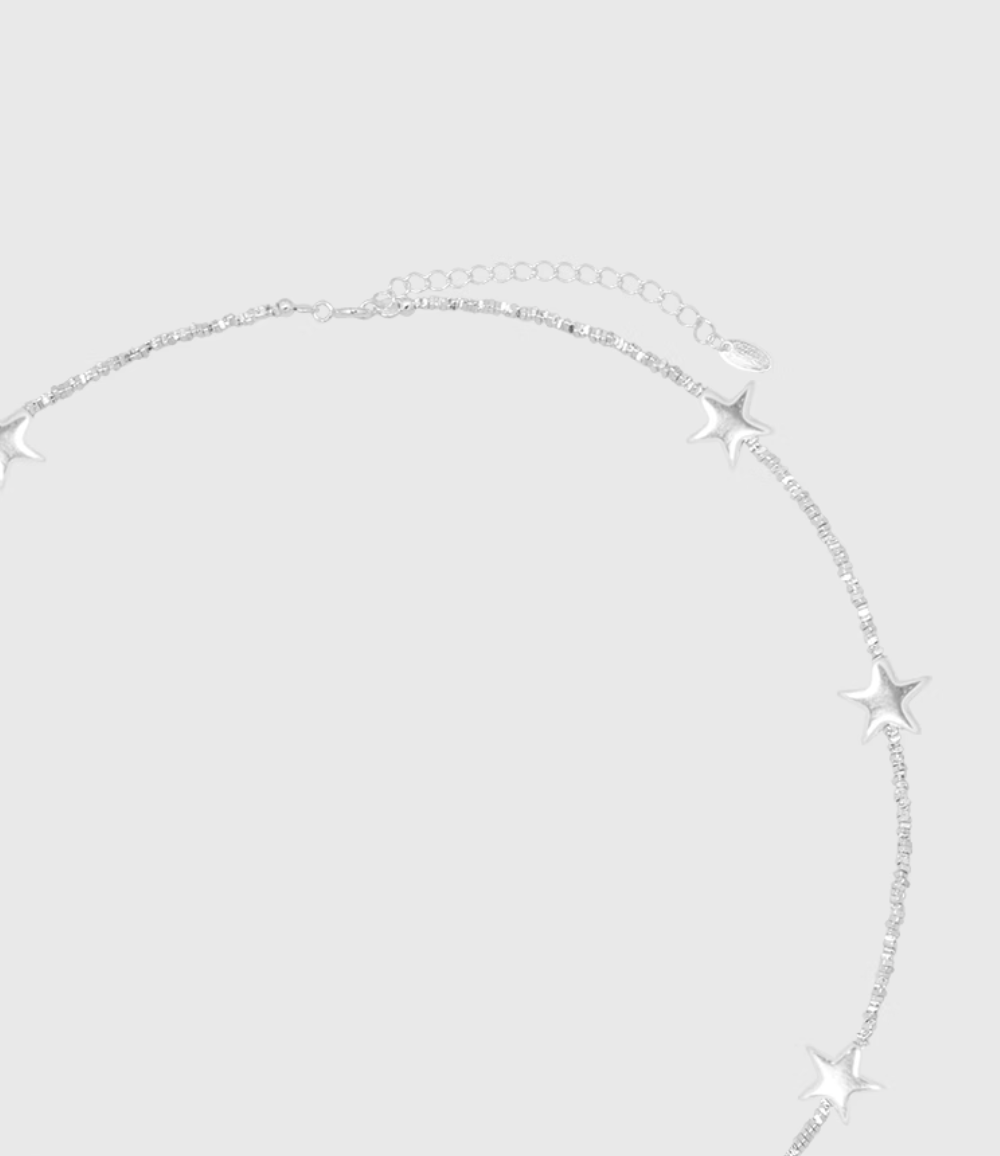 AWE Silver Star Chain Necklace