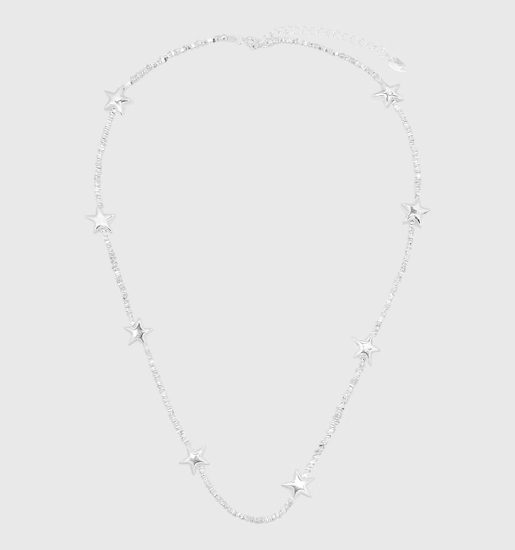 AWE Silver Star Chain Necklace