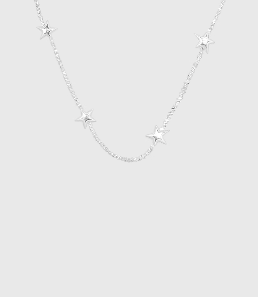 AWE Silver Star Chain Necklace