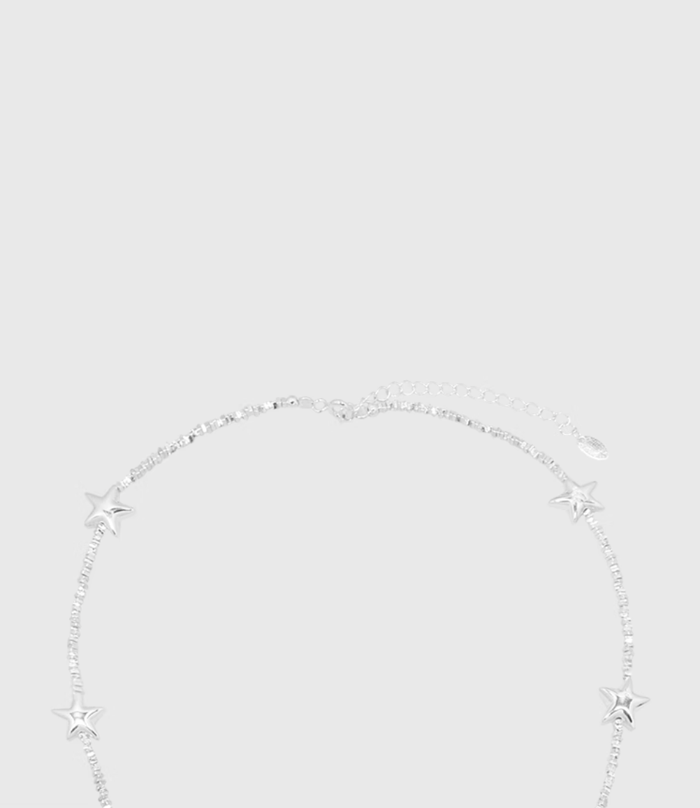 AWE Silver Star Chain Necklace