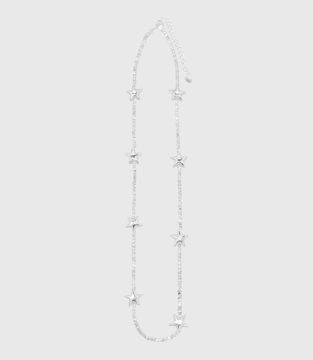 AWE Silver Star Chain Necklace