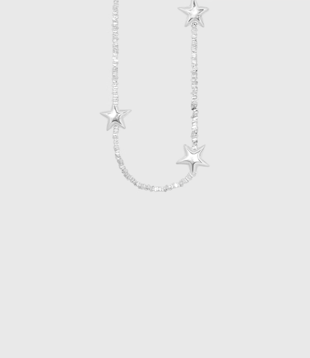 AWE Silver Star Chain Necklace