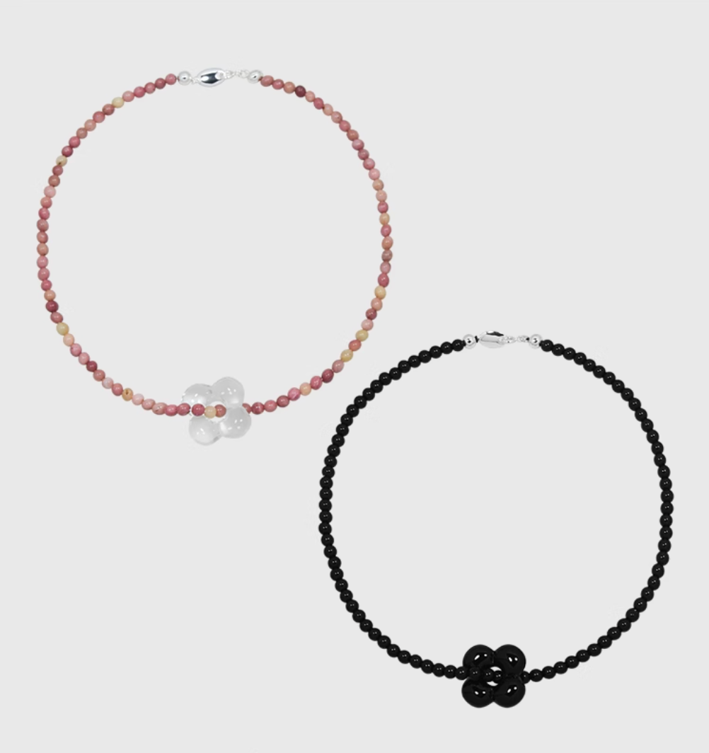 AWE Four-Leaf Clover Beaded Necklace