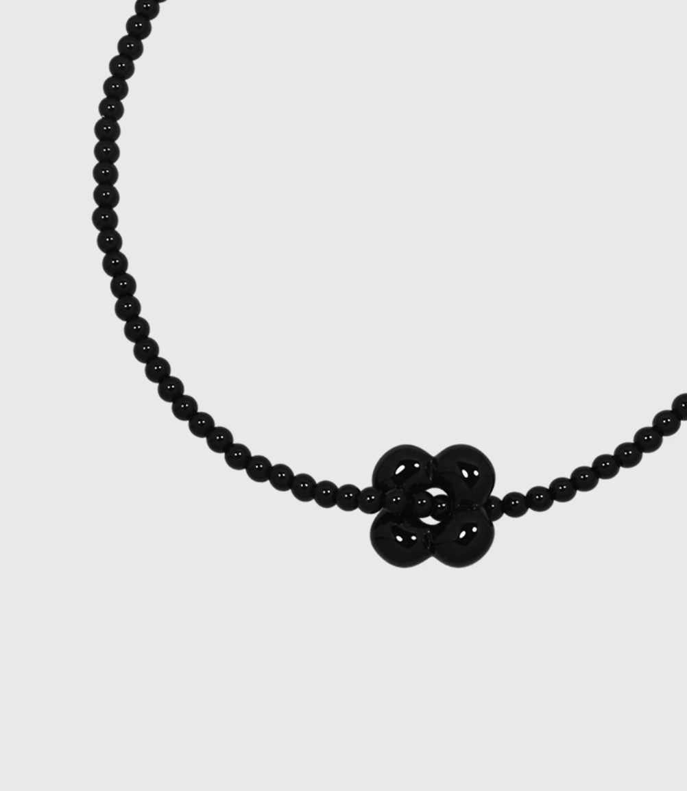 AWE Four-Leaf Clover Beaded Necklace