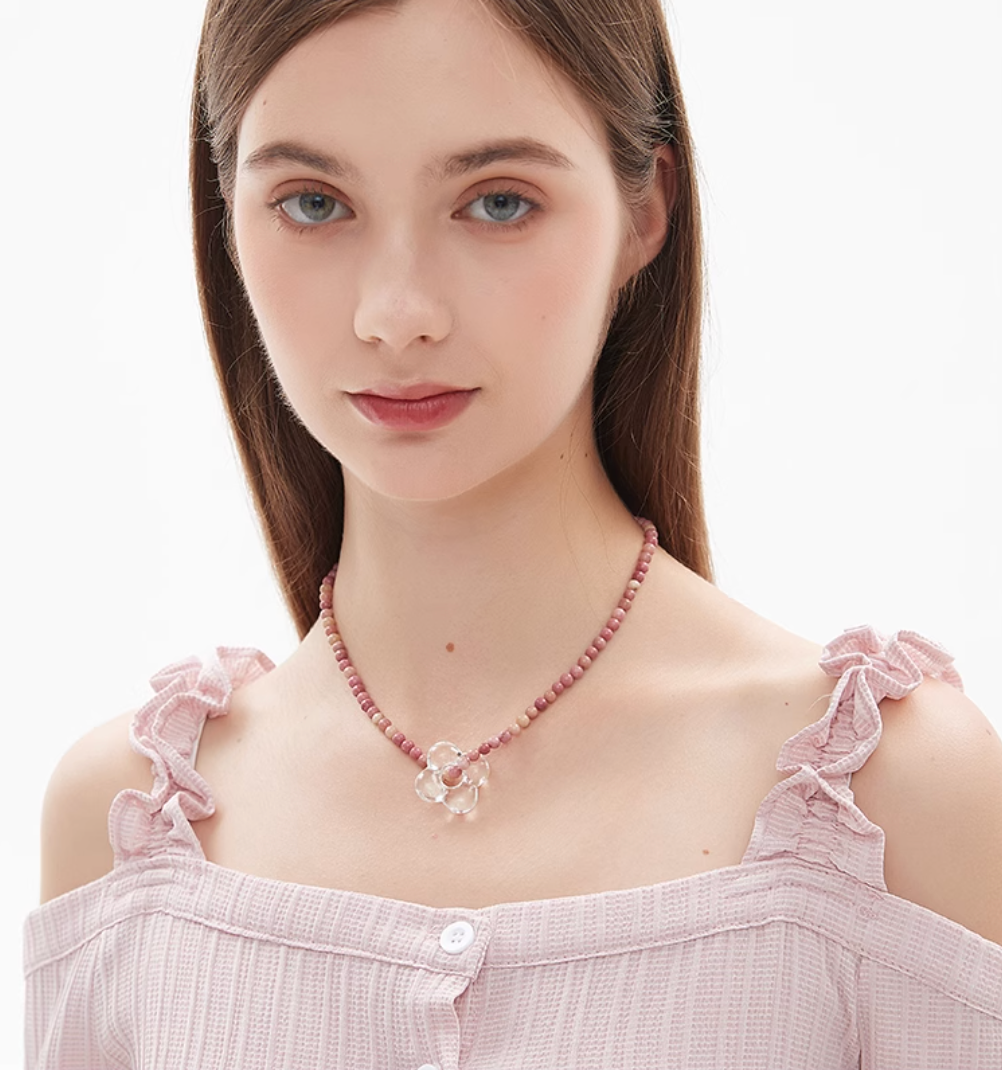 AWE Four-Leaf Clover Beaded Necklace