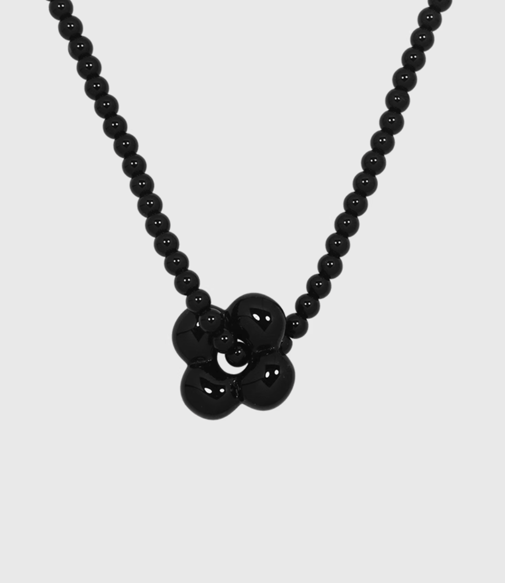 AWE Four-Leaf Clover Beaded Necklace