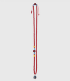 AWE Copper Box Pendant Red Beaded Necklace