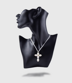 AWE Pearl Cross Pendant Necklace