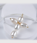 AWE Pearl Cross Pendant Necklace