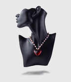 AWE Red Heart Pearl Necklace